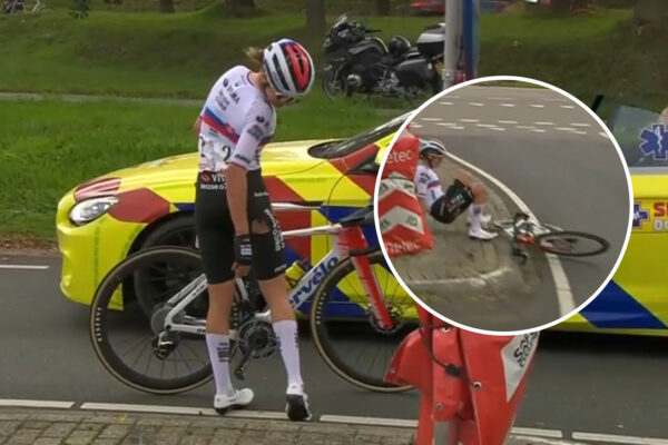 VIDEO | Pôsobivý výkon Viktórie Chladoňovej sa skončil pádom tesne pred cieľom tretej etapy Eneco Tour